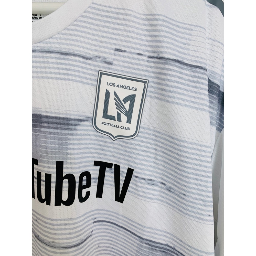 Adidas Los Angeles LAFC Away Authentic Mens Soccer Jersey White Gray 2XL - Picture 4 of 16
